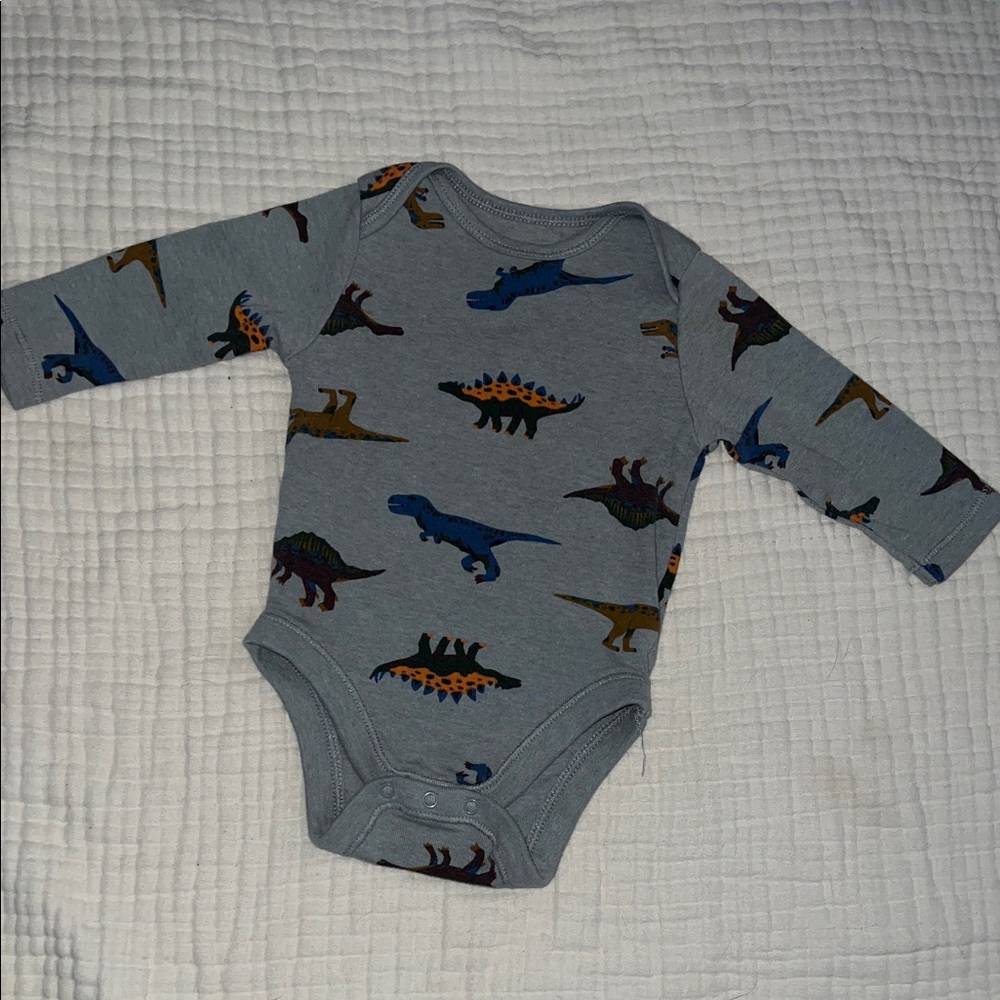 Dinosaur Long Sleeve Baby Onesie